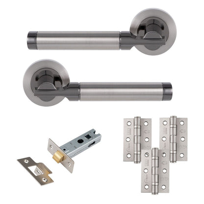 Frisco Eclipse Elettra Freestyle Latch Pack c/w 76mm Latch 3no 76x51mm Hinges - JJ Building Materials