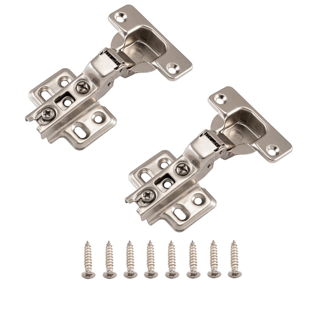 Frisco Eclipse Half Overlay 35mm Slide on Cabinet Hinge (Pair) - JJ Building Materials