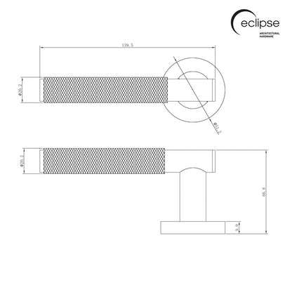 Frisco Eclipse Knurled Lever on Rose - JJ Building Materials