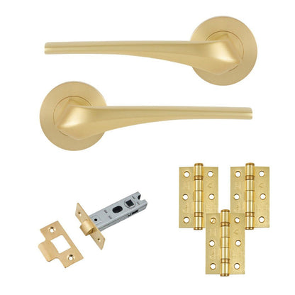 Frisco Eclipse Lanza Insignia Latch Pack c/w 76mm Latch 3no 76x51mm Hinges - JJ Building Materials