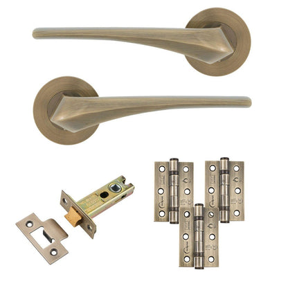 Frisco Eclipse Lanza Insignia Latch Pack c/w 76mm Latch 3no 76x51mm Hinges - JJ Building Materials