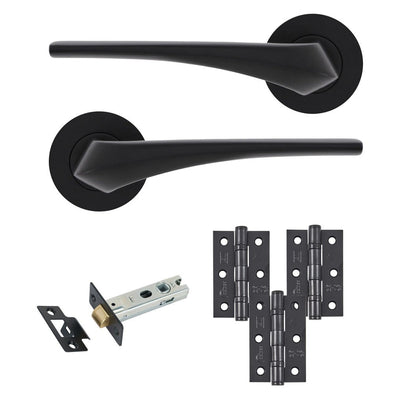 Frisco Eclipse Lanza Insignia Latch Pack c/w 76mm Latch 3no 76x51mm Hinges - JJ Building Materials