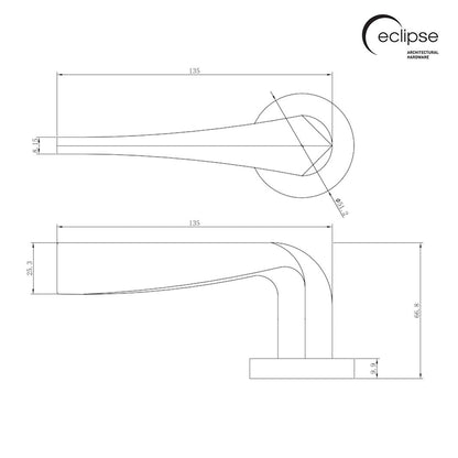 Frisco Eclipse Lanza Lever on Rose - JJ Building Materials