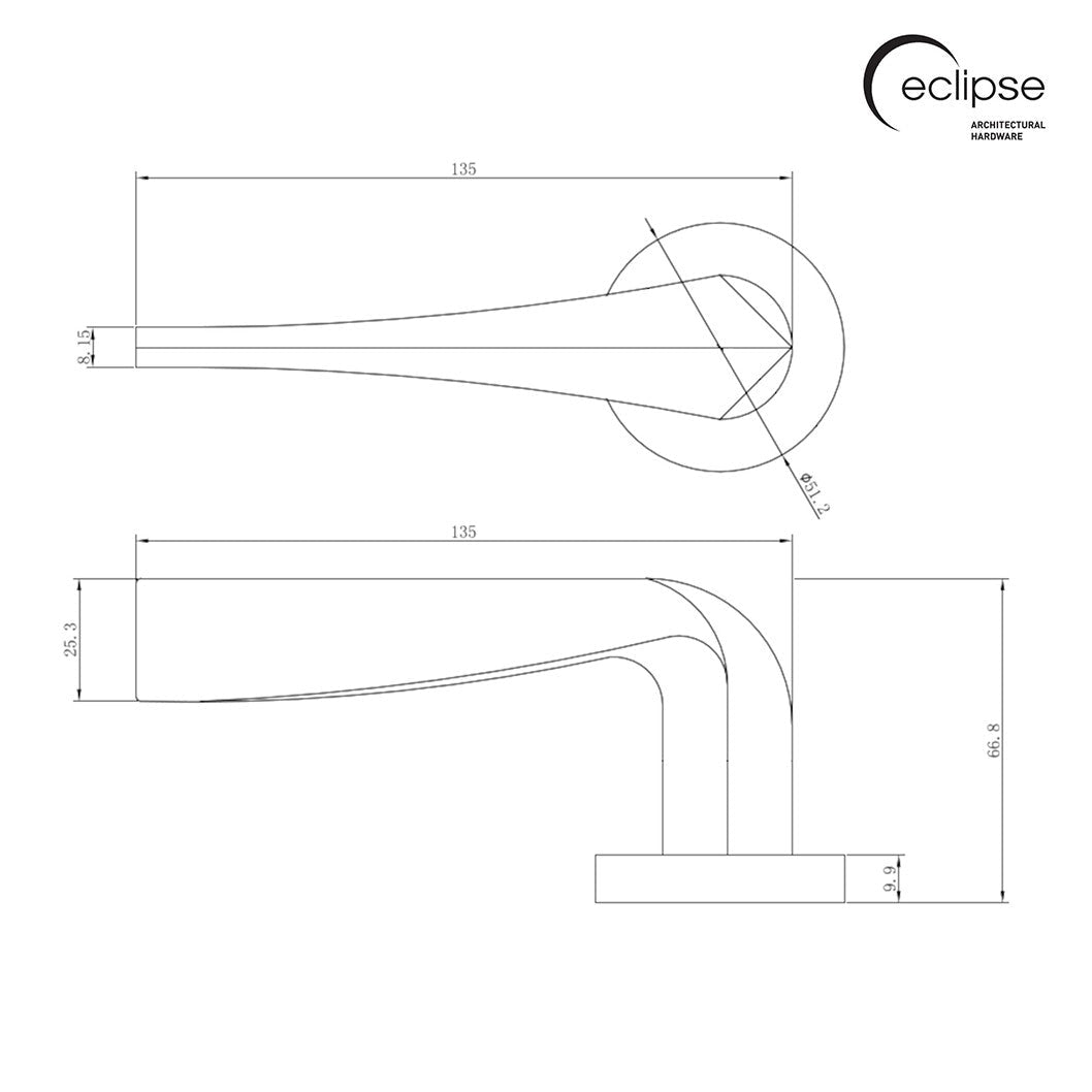 Frisco Eclipse Lanza Lever on Rose - JJ Building Materials