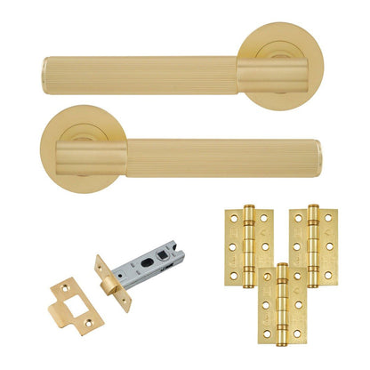 Frisco Eclipse Linear Insignia Latch Pack c/w 76mm Latch 3no 76x51mm Hinges - JJ Building Materials