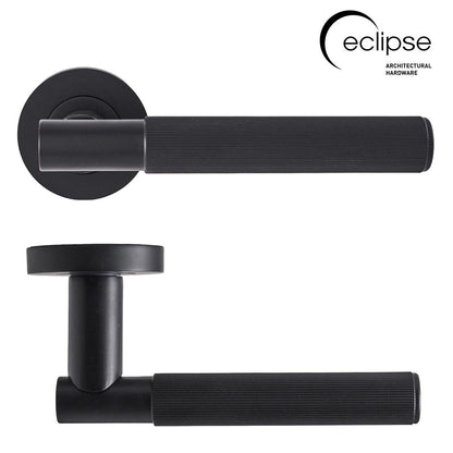 Frisco Eclipse Linear Knurled Lever on Rose - JJ Building Materials