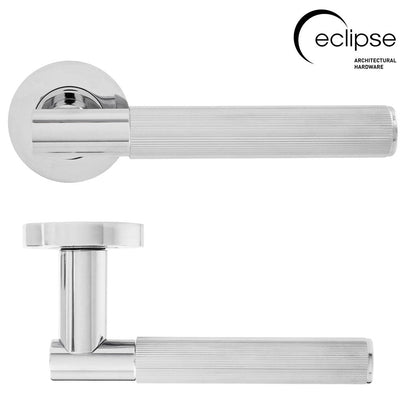 Frisco Eclipse Linear Knurled Lever on Rose - JJ Building Materials