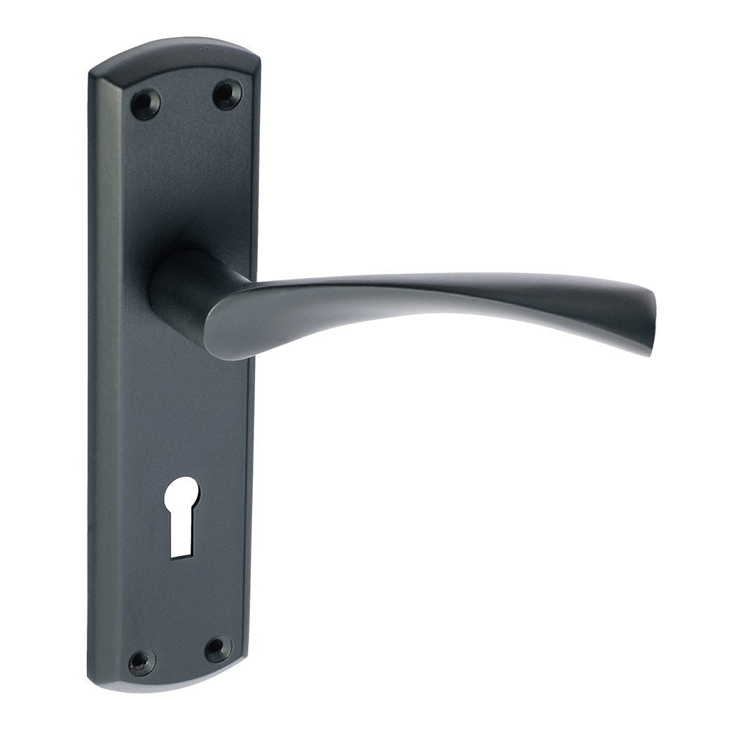 Frisco Eclipse Matt Black Monza Lever Set - JJ Building Materials
