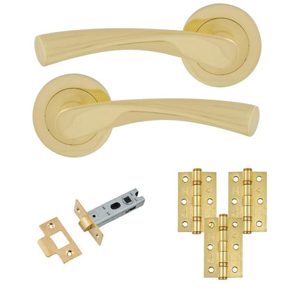 Frisco Eclipse Monza Freestyle Latch Pack c/w 76mm Latch 3no 76x51mm Hinges - JJ Building Materials