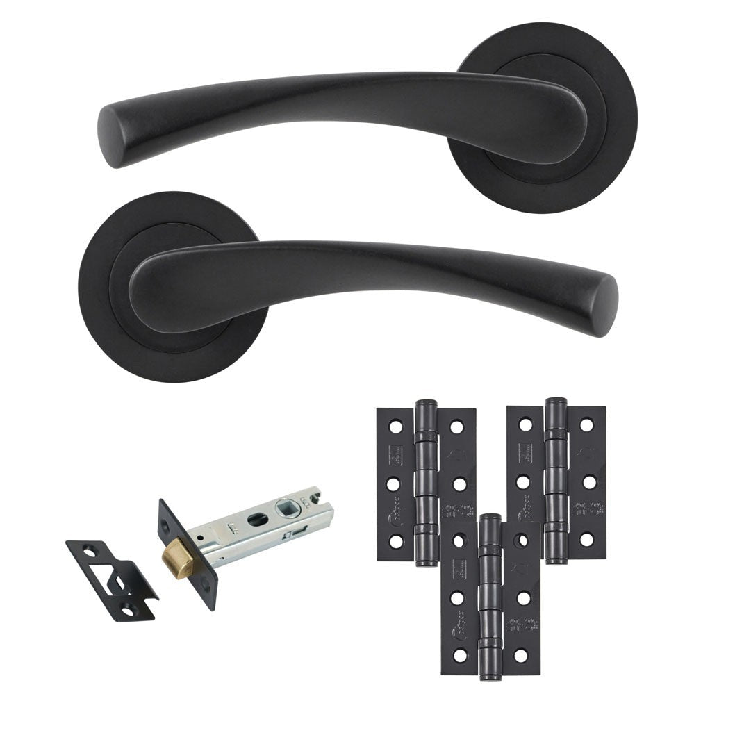 Frisco Eclipse Monza Freestyle Latch Pack c/w 76mm Latch 3no 76x51mm Hinges - JJ Building Materials