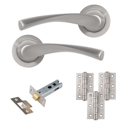 Frisco Eclipse Monza Freestyle Latch Pack c/w 76mm Latch 3no 76x51mm Hinges - JJ Building Materials