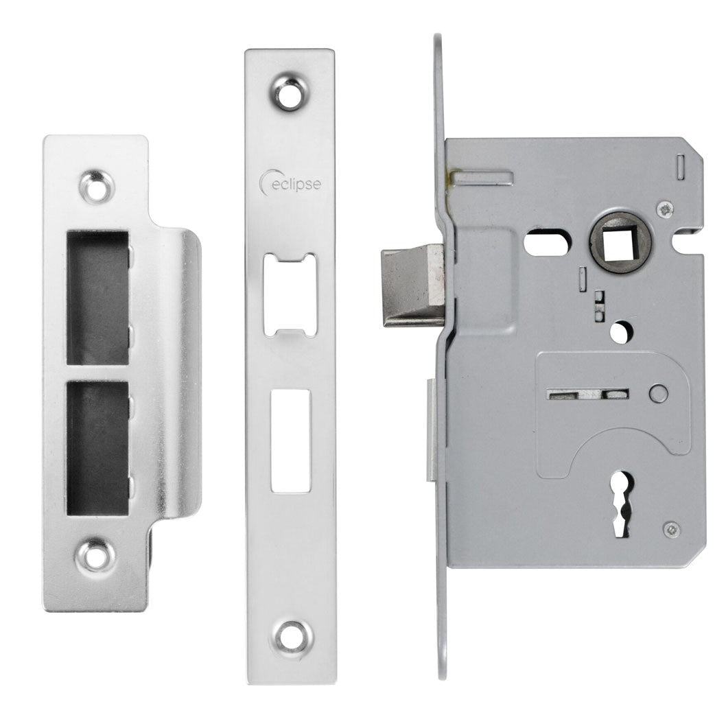 Frisco Eclipse Nickel Plated 3 Lever Mortice Sashlock - JJ Building Materials
