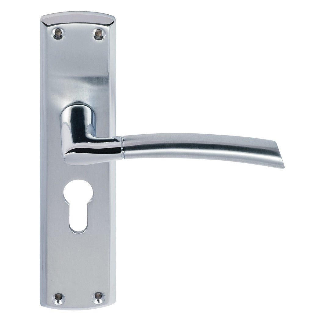 Frisco Eclipse Polished Chrome/Satin Chrome Tifosi Lever Set - JJ Building Materials
