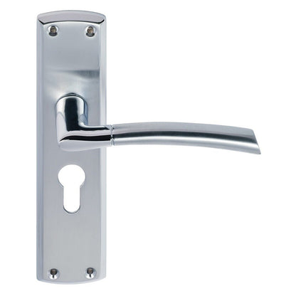 Frisco Eclipse Polished Chrome/Satin Chrome Tifosi Lever Set - JJ Building Materials