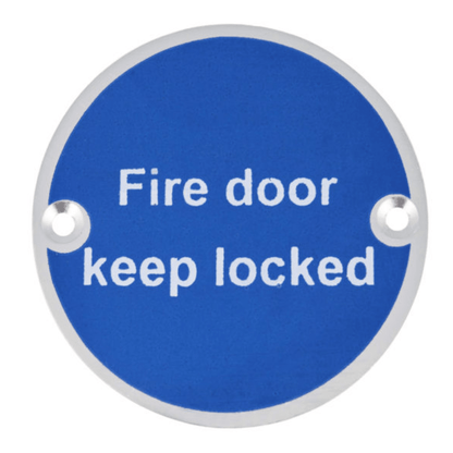 Frisco Eclipse Satin Anodised Aluminium 76mm Fire Door Symbol - JJ Building Materials