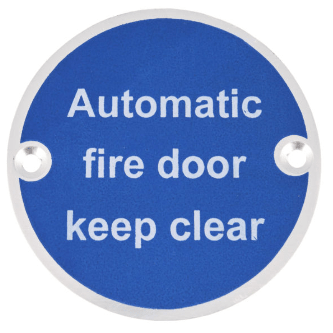 Frisco Eclipse Satin Anodised Aluminium 76mm Fire Door Symbol - JJ Building Materials