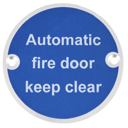 Frisco Eclipse Satin Anodised Aluminium 76mm Fire Door Symbol - JJ Building Materials