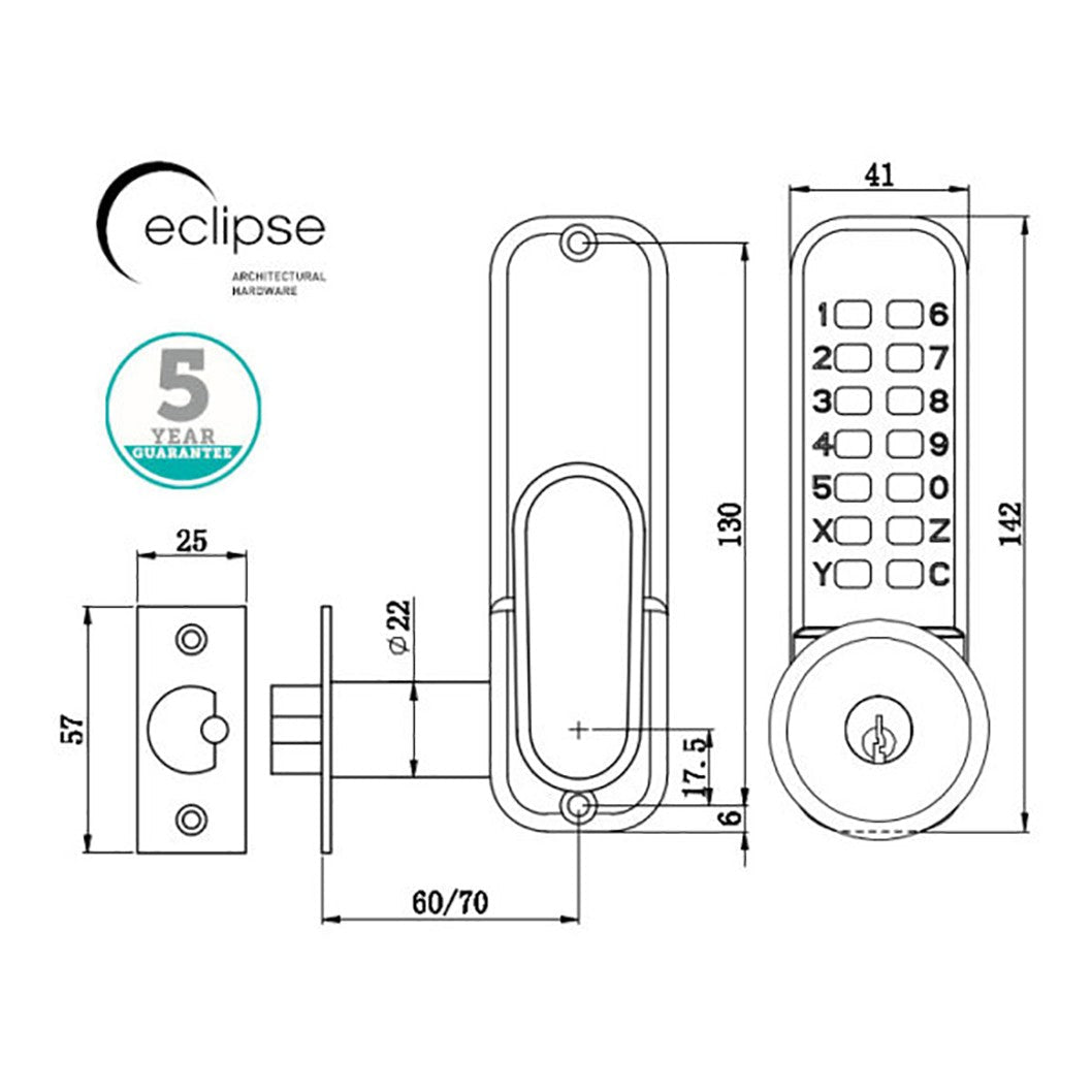Frisco Eclipse Satin Chrome Key Override (Fire Rated) - JJ Building Materials