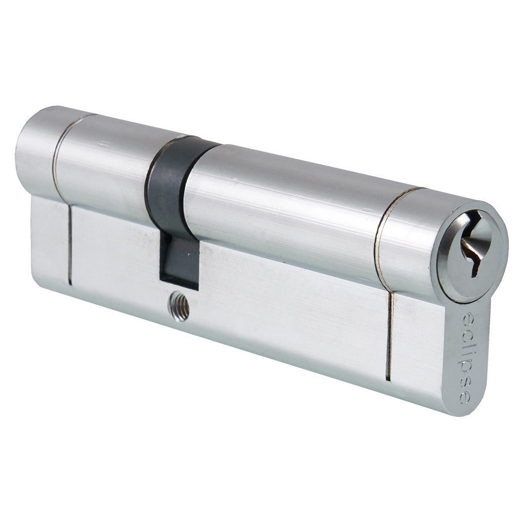 Frisco Eclipse Satin Chrome Standard Euro Profile Cylinder (Double) - JJ Building Materials