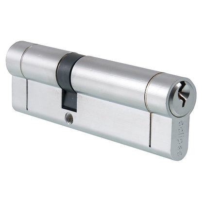 Frisco Eclipse Satin Chrome Standard Euro Profile Cylinder (Double) - JJ Building Materials