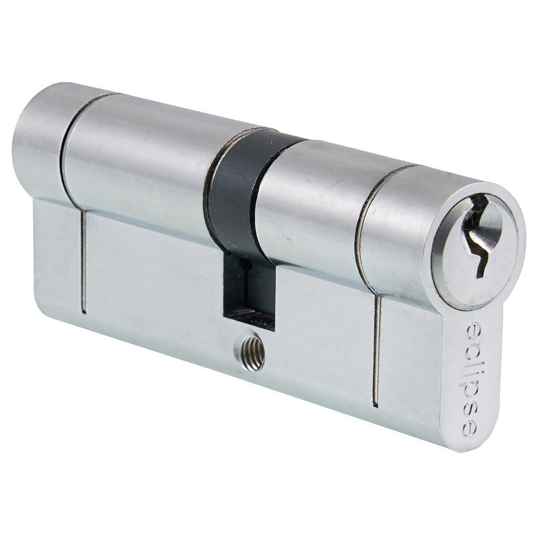 Frisco Eclipse Satin Chrome Standard Euro Profile Cylinder (Double) - JJ Building Materials
