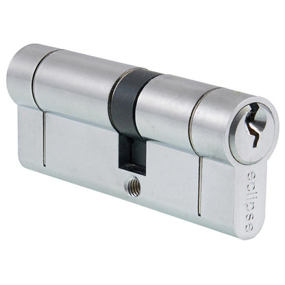Frisco Eclipse Satin Chrome Standard Euro Profile Cylinder (Double) - JJ Building Materials