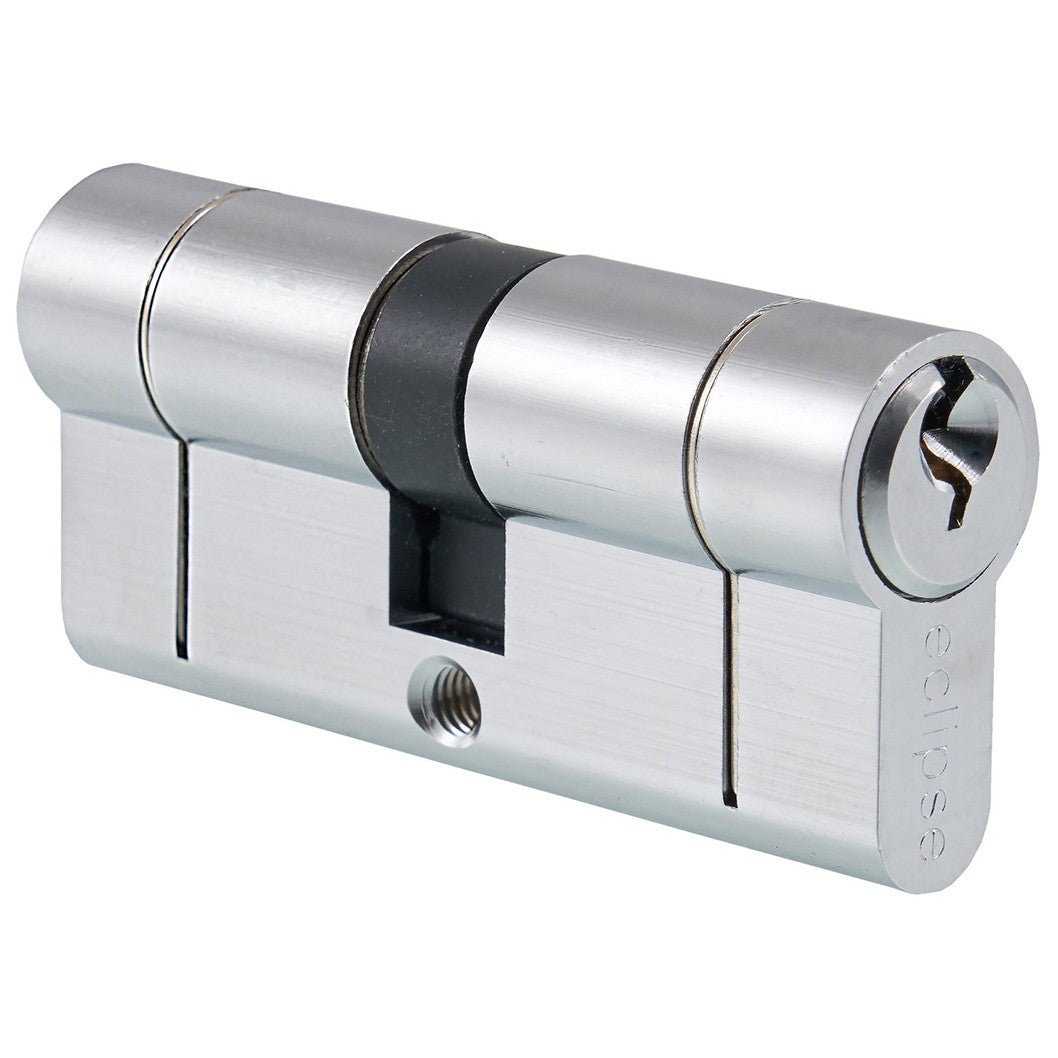 Frisco Eclipse Satin Chrome Standard Euro Profile Cylinder (Double) - JJ Building Materials