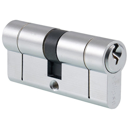 Frisco Eclipse Satin Chrome Standard Euro Profile Cylinder (Double) - JJ Building Materials