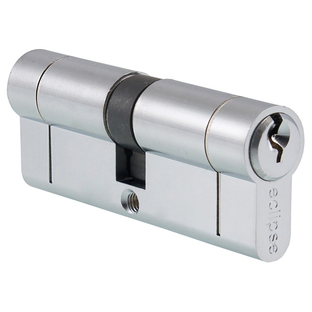 Frisco Eclipse Satin Chrome Standard Euro Profile Cylinder (Double) (Pre-Pack) - JJ Building Materials