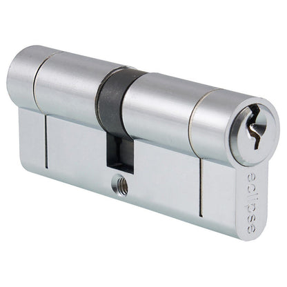 Frisco Eclipse Satin Chrome Standard Euro Profile Cylinder (Double) (Pre-Pack) - JJ Building Materials