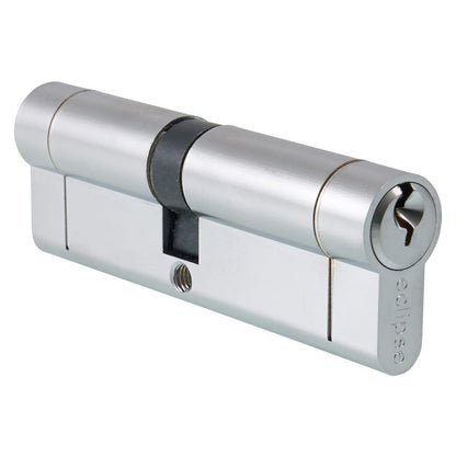 Frisco Eclipse Satin Chrome Standard Euro Profile Cylinder (Double) (Pre-Pack) - JJ Building Materials