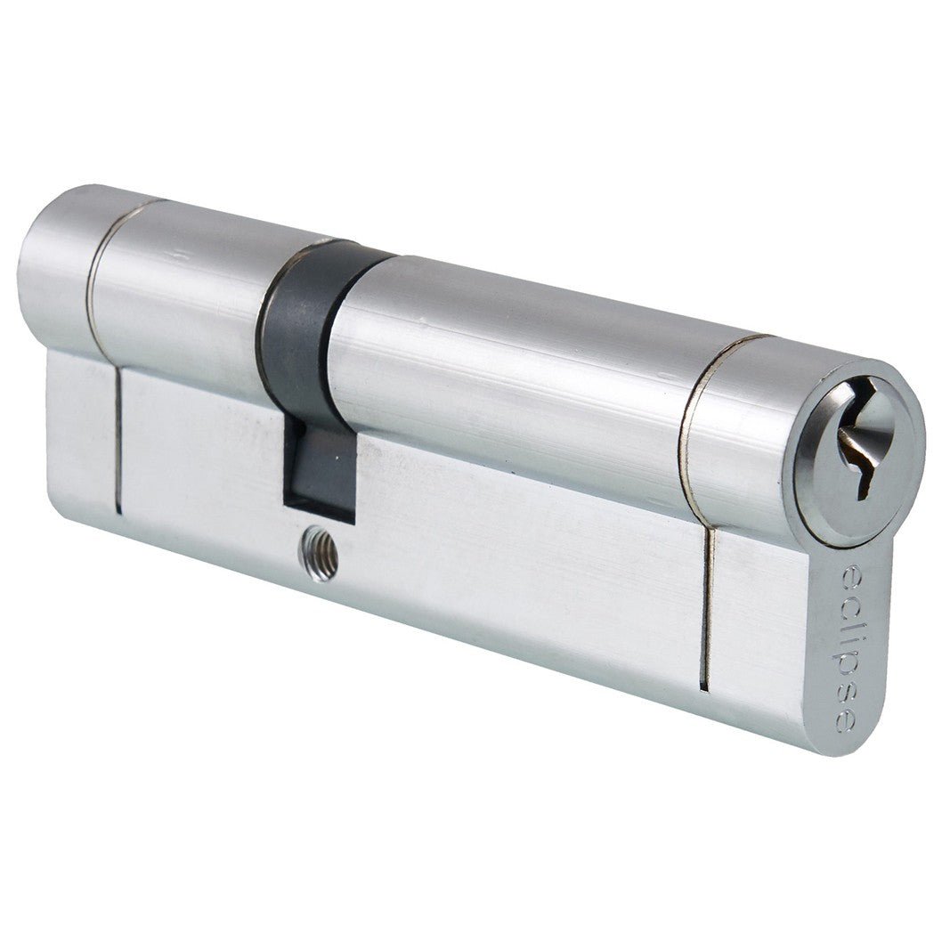 Frisco Eclipse Satin Chrome Standard Euro Profile Cylinder (Double) (Pre-Pack) - JJ Building Materials