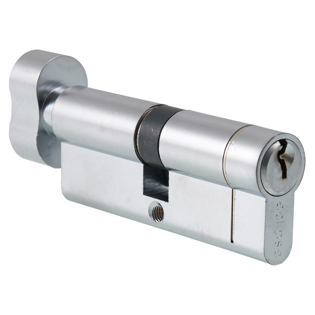 Frisco Eclipse Satin Chrome Standard Euro Profile Cylinder/Turn - JJ Building Materials
