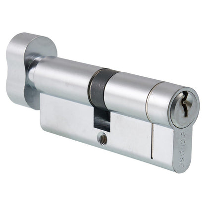Frisco Eclipse Satin Chrome Standard Euro Profile Cylinder/Turn - JJ Building Materials