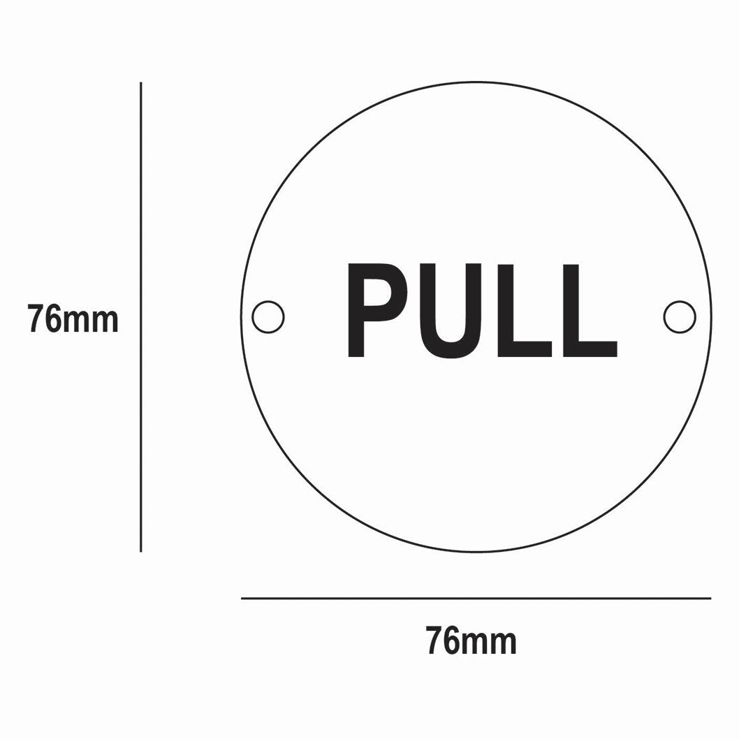 Frisco Eclipse Satin Stainless Steel 76mm Circular Pull Symbol - JJ Building Materials