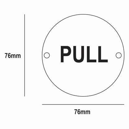 Frisco Eclipse Satin Stainless Steel 76mm Circular Pull Symbol - JJ Building Materials
