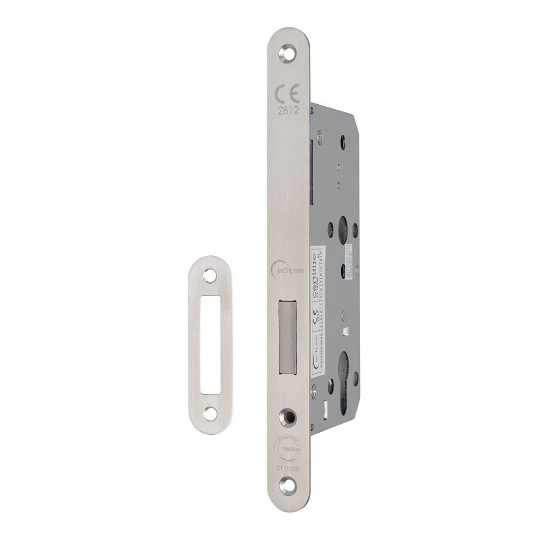 Frisco Eclipse Satin Stainless Steel Din Euro Deadlock Radius 60mm - JJ Building Materials