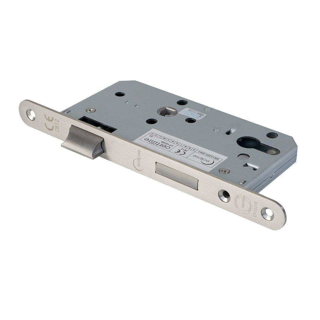 Frisco Eclipse Satin Stainless Steel Din Euro Sashlock Radius 60mm - JJ Building Materials