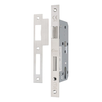 Frisco Eclipse Satin Stainless Steel Din Euro Sashlock Square 60mm - JJ Building Materials