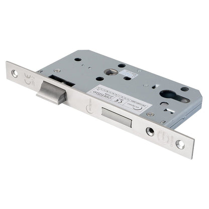 Frisco Eclipse Satin Stainless Steel Din Euro Sashlock Square 60mm - JJ Building Materials