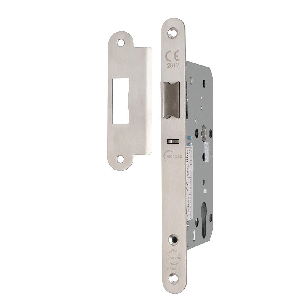 Frisco Eclipse Satin Stainless Steel Din Nightlatch Radius 60mm - JJ Building Materials