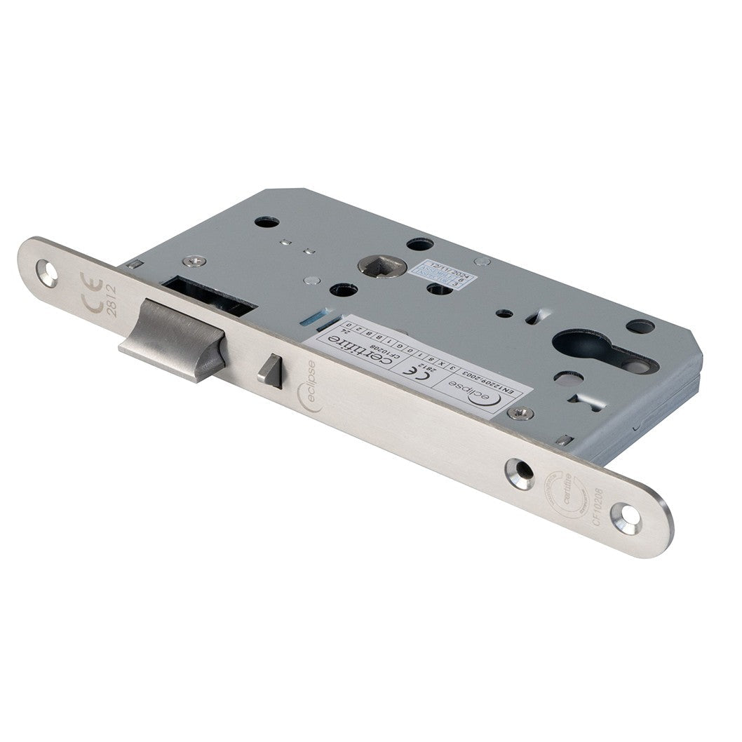 Frisco Eclipse Satin Stainless Steel Din Nightlatch Radius 60mm - JJ Building Materials