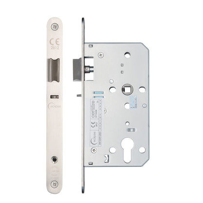 Frisco Eclipse Satin Stainless Steel Din Nightlatch Radius 60mm - JJ Building Materials