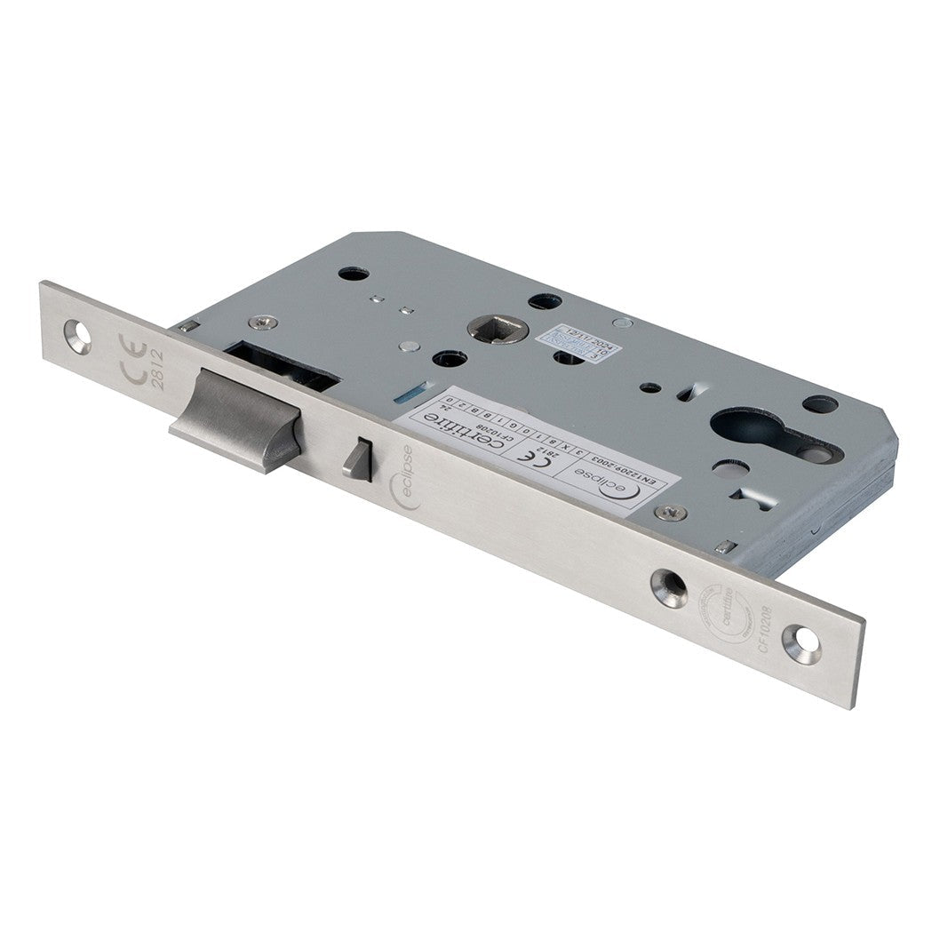 Frisco Eclipse Satin Stainless Steel Din Nightlatch Square 60mm - JJ Building Materials
