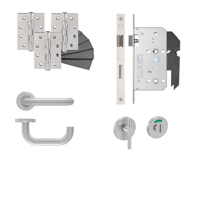 Frisco Eclipse Satin Stainless Steel Disabled Bathroom DIN Kit - JJ Building Materials