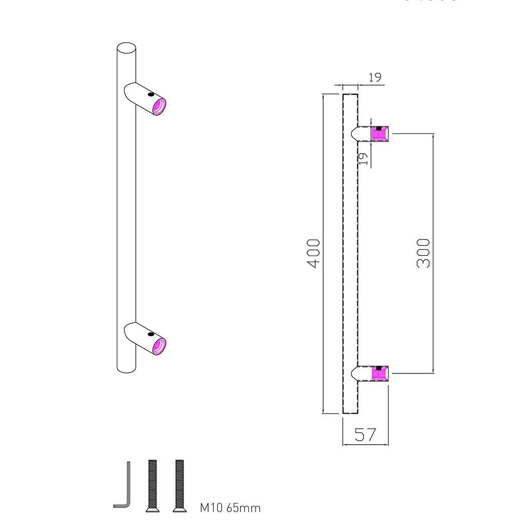 Frisco Eclipse Satin Stainless Steel Guardsman Pull Handle - JJ Building Materials