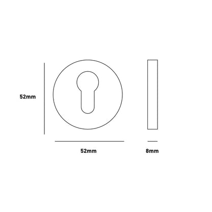Frisco Eclipse Satin Stainless Steel Key/Turn Euro Sashlock DIN Kit - JJ Building Materials