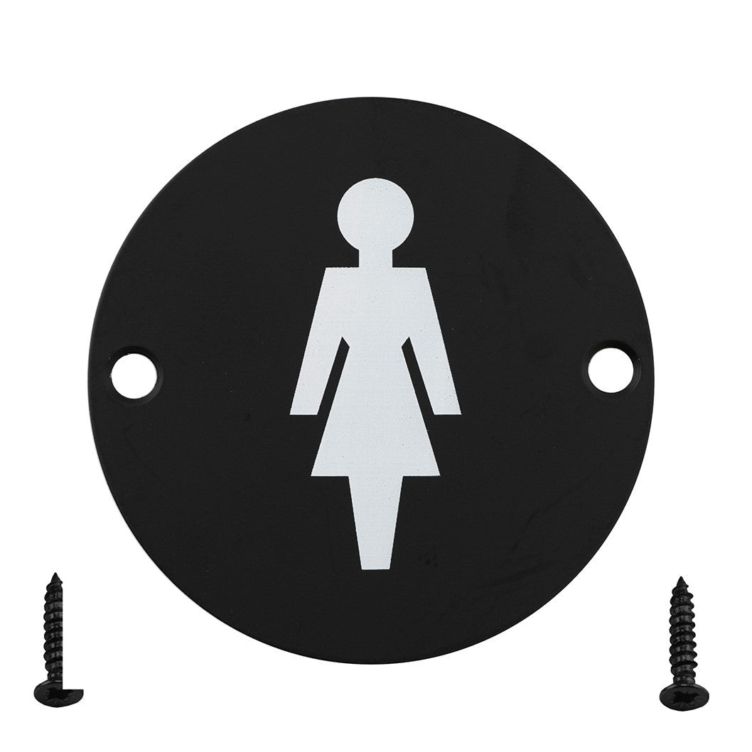 Frisco Eclipse Stainless Steel 76mm Matt Black Female Symbol - JJ Building Materials