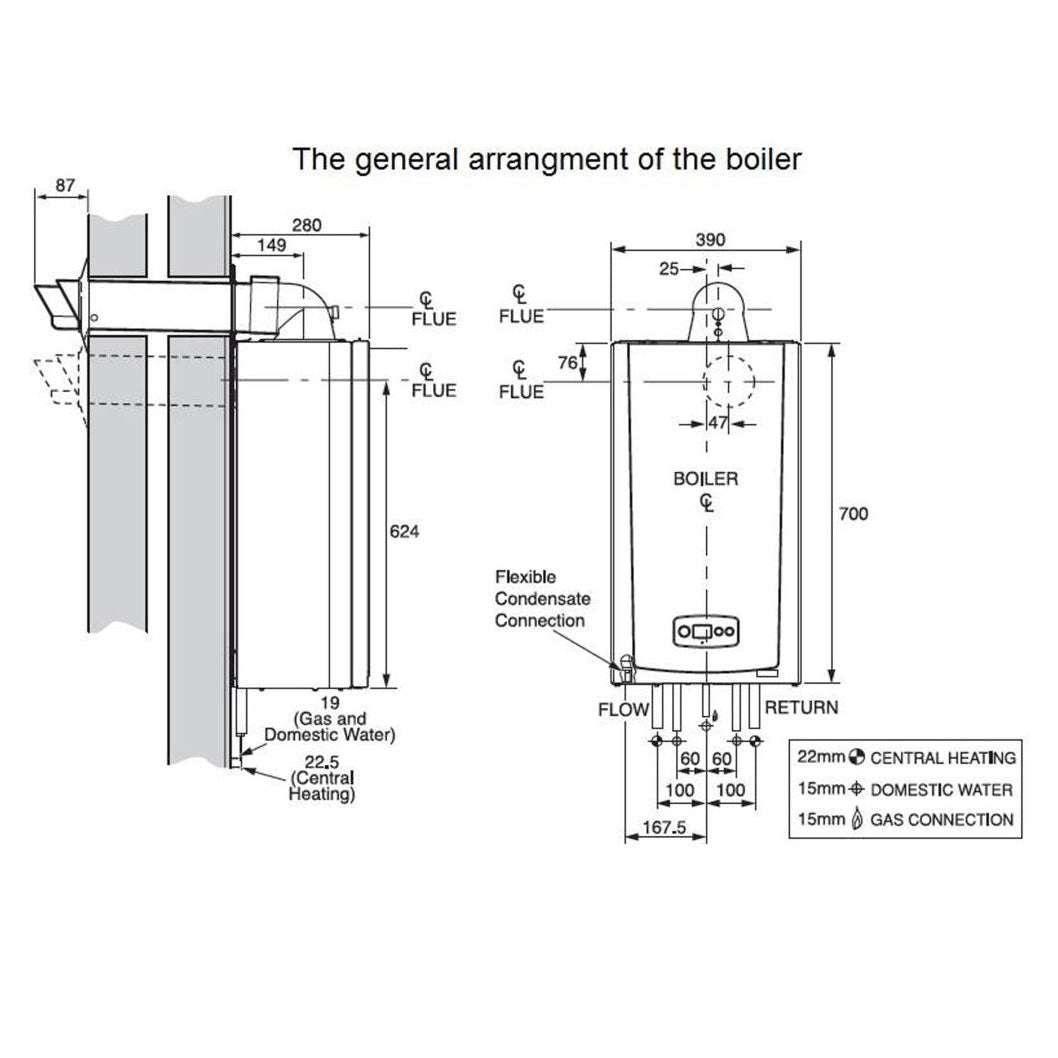 Glow - Worm Direct Rear Outlet Flue Kit - JJ Building Materials