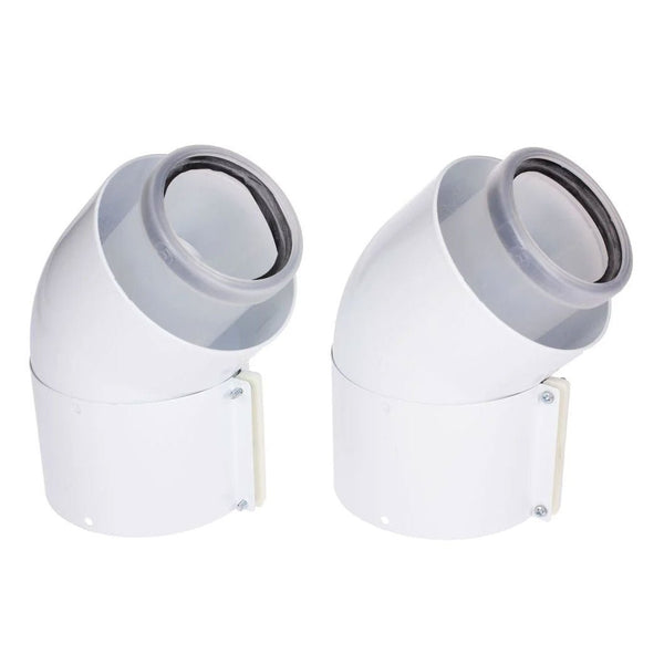 Glow-Worm Elbow 45 Deg DN60/100 PP (Pair) - JJ Building Materials